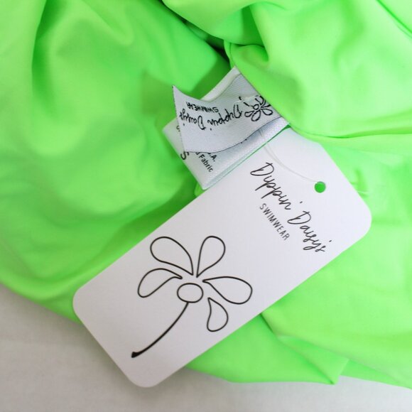 Dippin Daisys Serene Neon Green Low Back One Piece Swimsuit - Picture 3 of 4